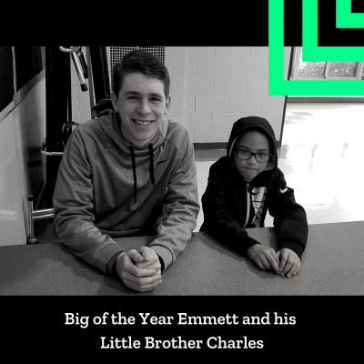 Photo of Big of the Year Emmett and his Little Brother Charles.