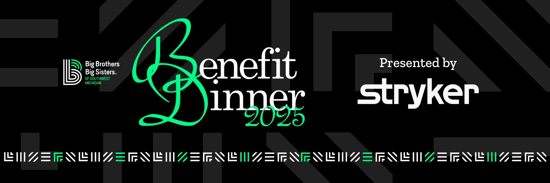 Benefit Dinner web banner with Benefit Dinner and Stryker logo